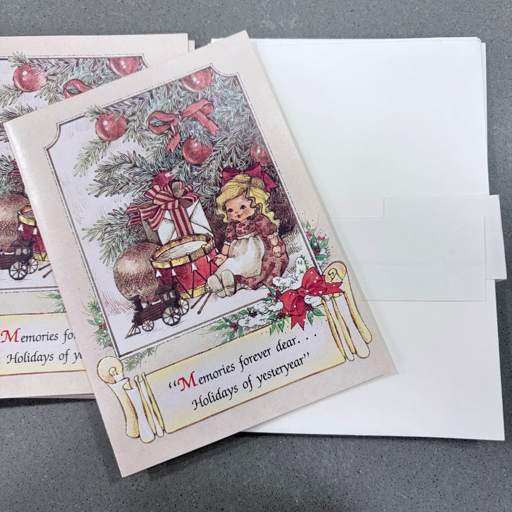 Artis Paper Magic Vintage Christmas Cards Set of 9 Memories of Yesteryear USA